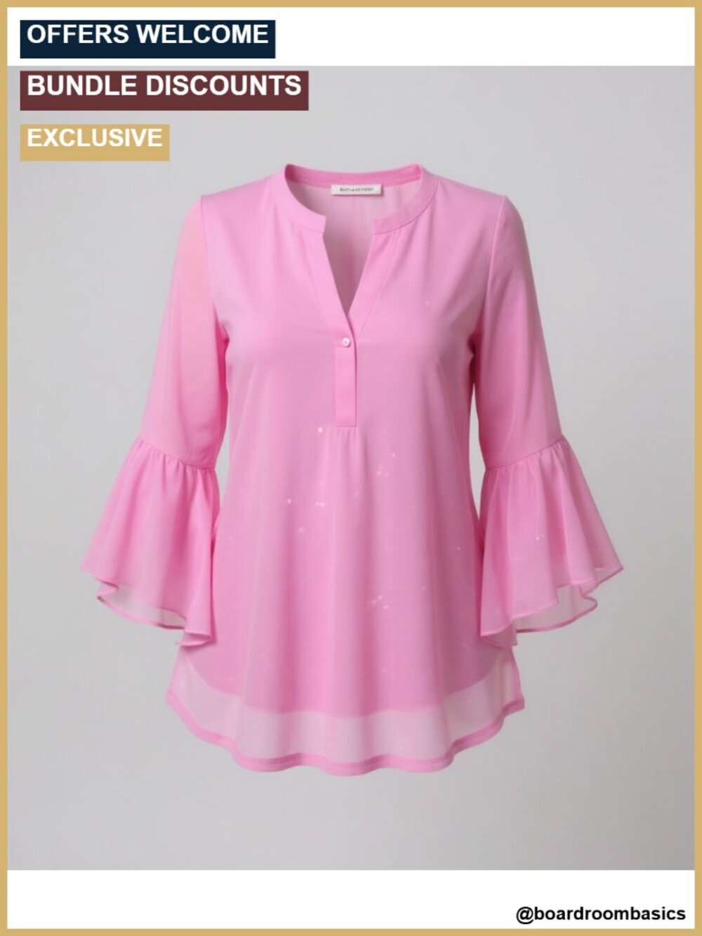 3/4 Sleeve Dressy Blouse V Neck Tops for Women Work Evening Party